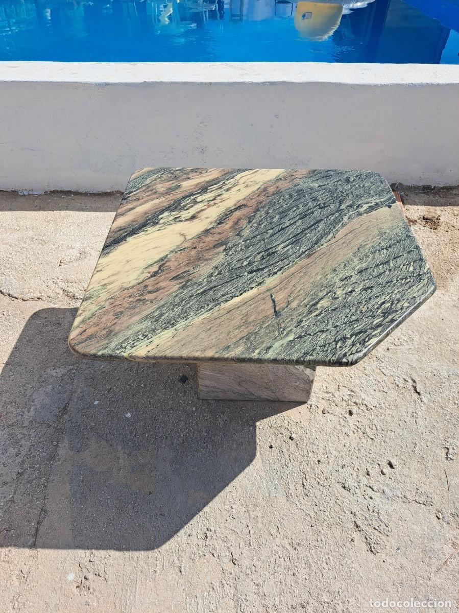 Antig&uuml;edades: mesa de m&aacute;rmol, de centro, diversos colores y jaspeado. - Foto 2