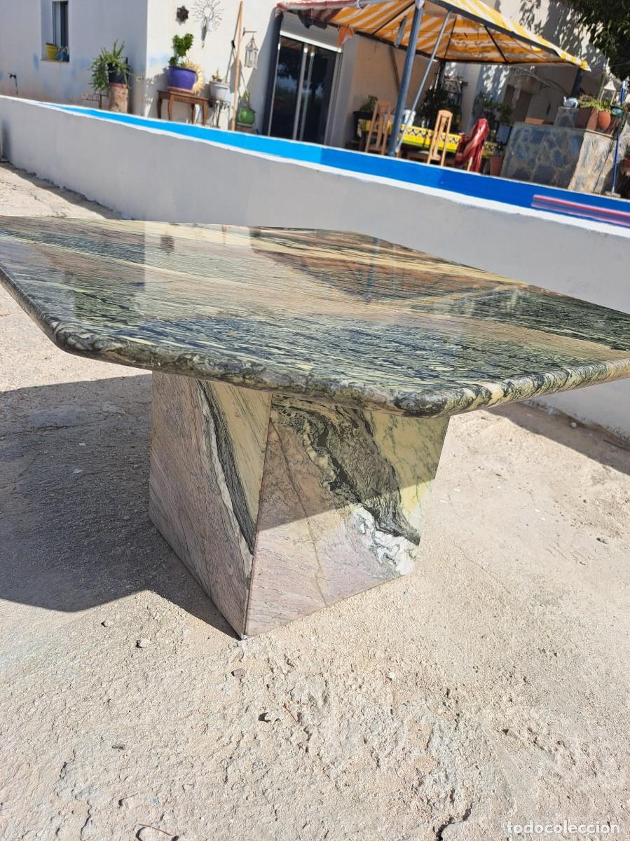 Antig&uuml;edades: mesa de m&aacute;rmol, de centro, diversos colores y jaspeado. - Foto 7