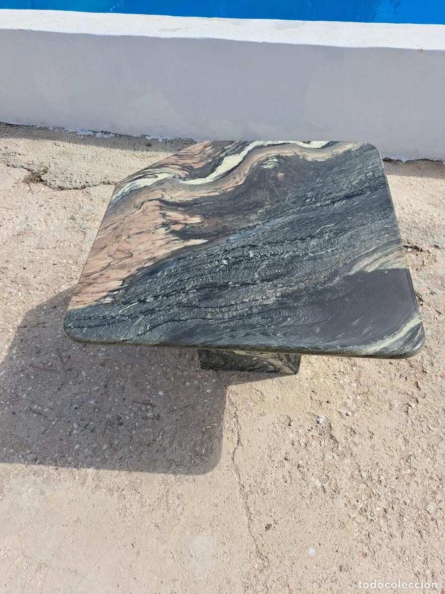 Antig&uuml;edades: mesa de m&aacute;rmol, de centro, diversos colores y jaspeado. - Foto 2