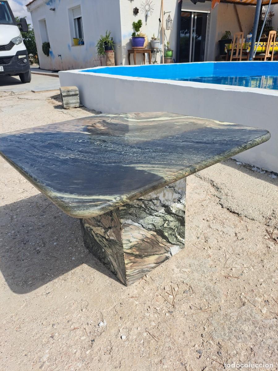 Antig&uuml;edades: mesa de m&aacute;rmol, de centro, diversos colores y jaspeado. - Foto 7