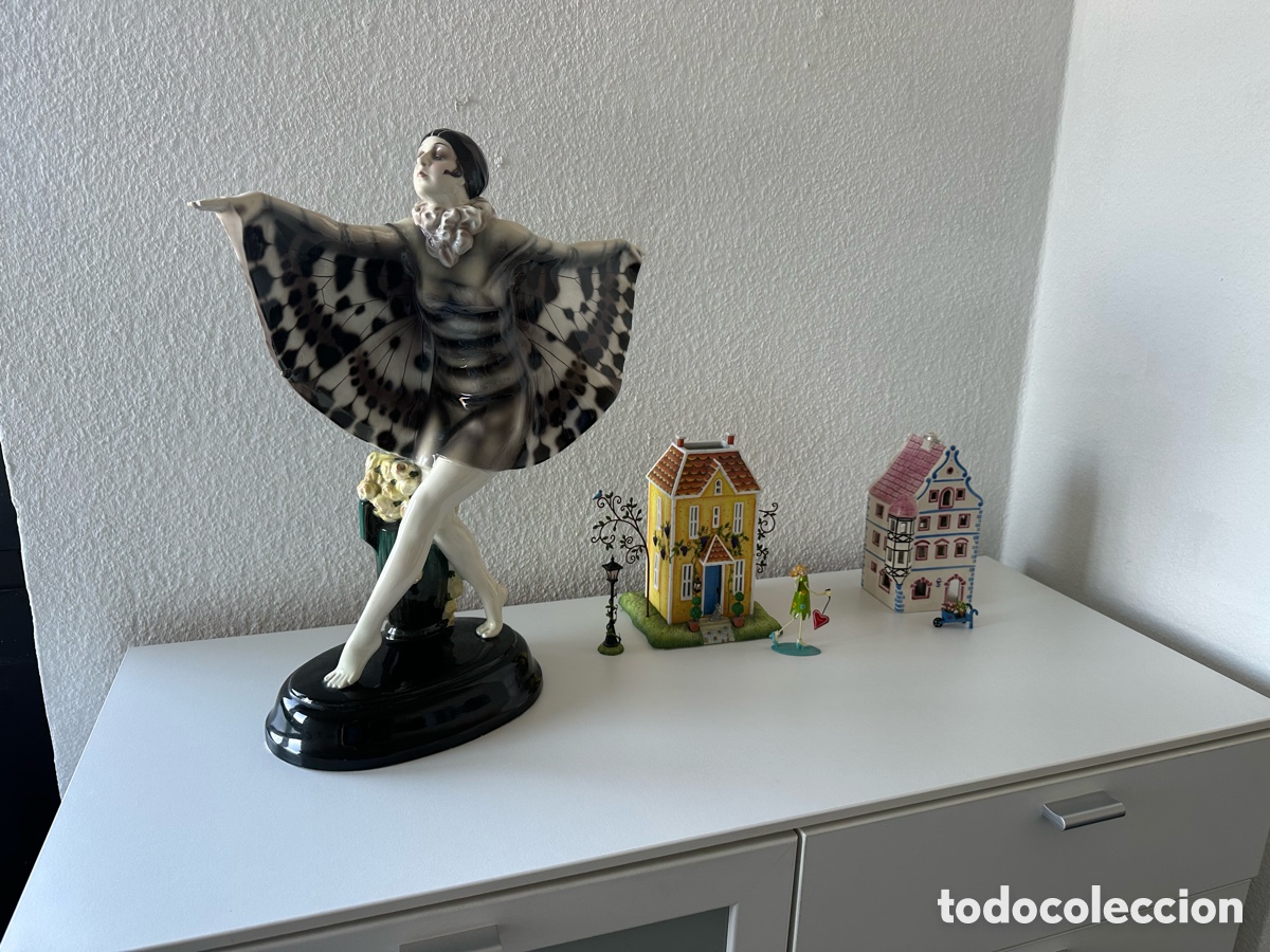 Antiques: Goldscheider Wien 5230 Josef Lorenzl gro&szlig;e Art-D&eacute;co-Figur um 1920