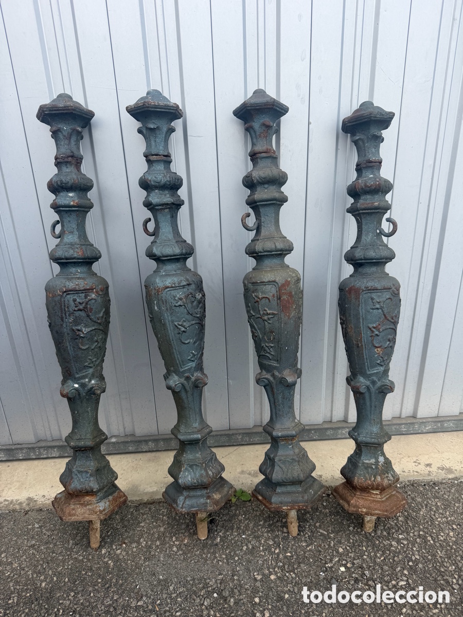 Antig&uuml;edades: 4 Pilares Antiguos Hierro Fundido