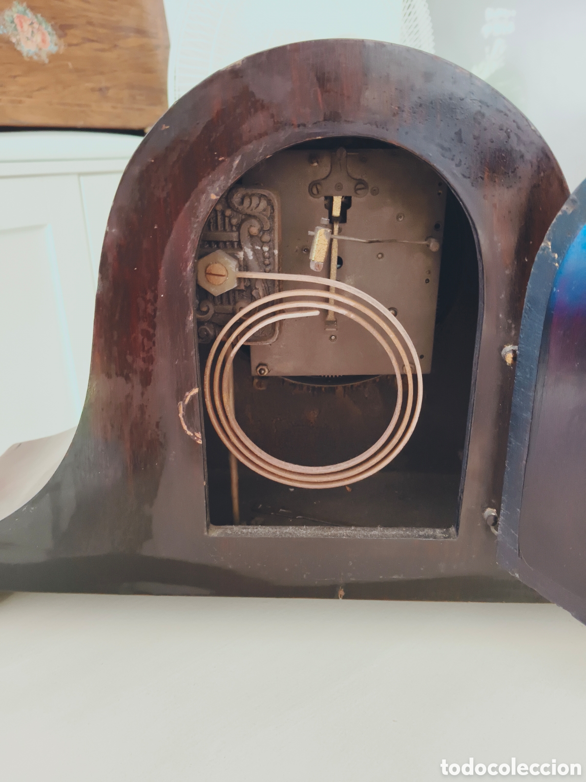 Antig&uuml;edades: Reloj de chimenea ingl&eacute;s antiguo - Foto 4