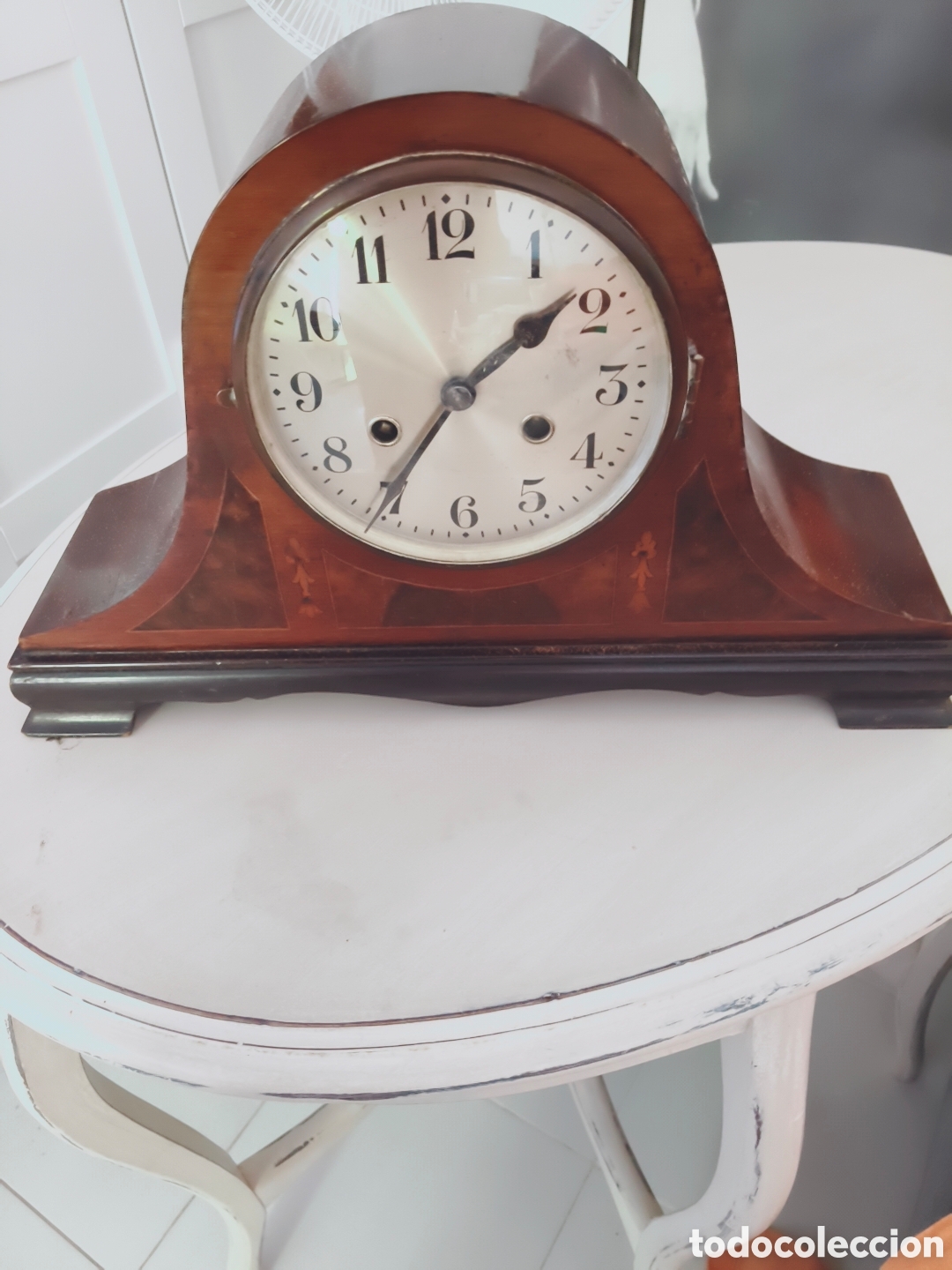 Antig&uuml;edades: Reloj de chimenea ingl&eacute;s antiguo