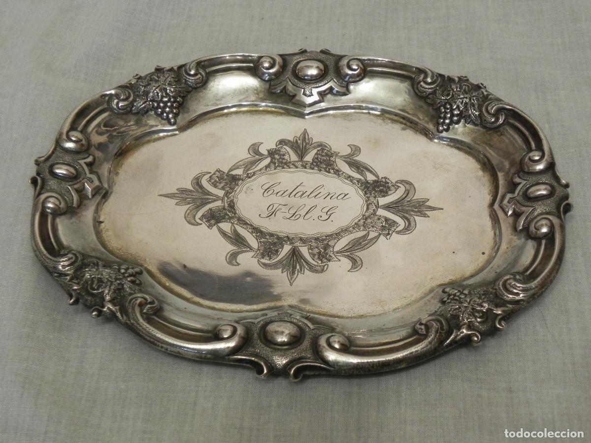 Antig&uuml;edades: ** PRECIOSA BANDEJA DE PLATA CONTRASTADA **
