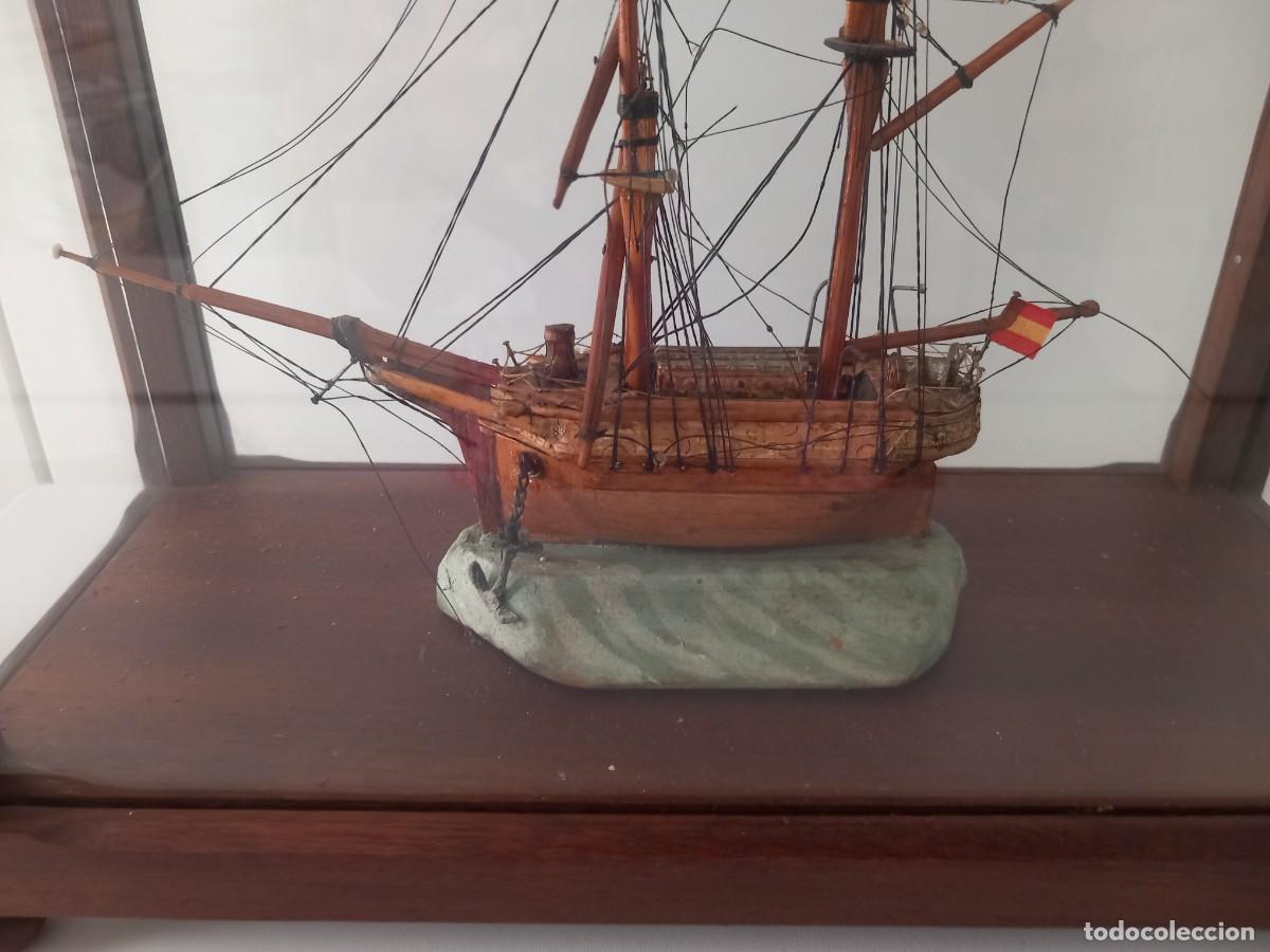 Antig&uuml;edades: Maqueta de barco con vitrina - Foto 4