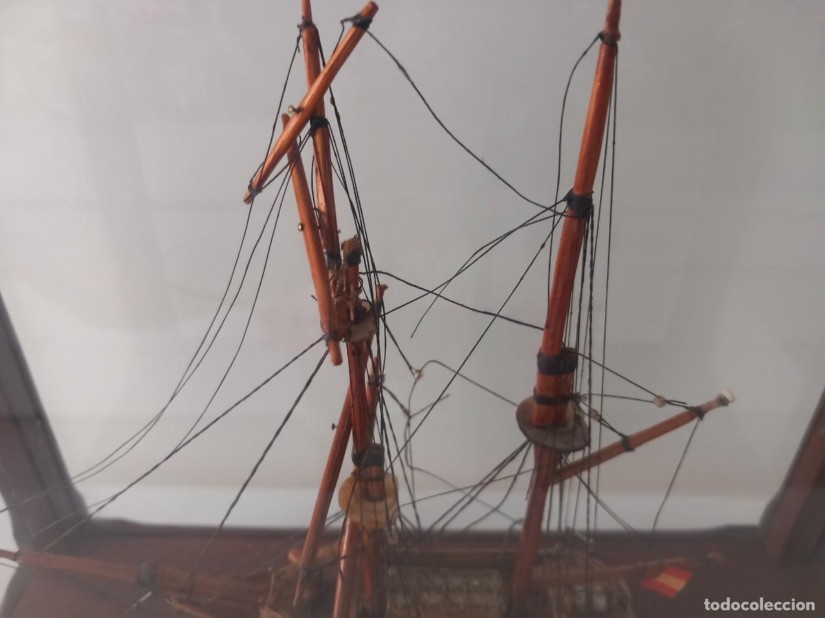Antig&uuml;edades: Maqueta de barco con vitrina - Foto 5