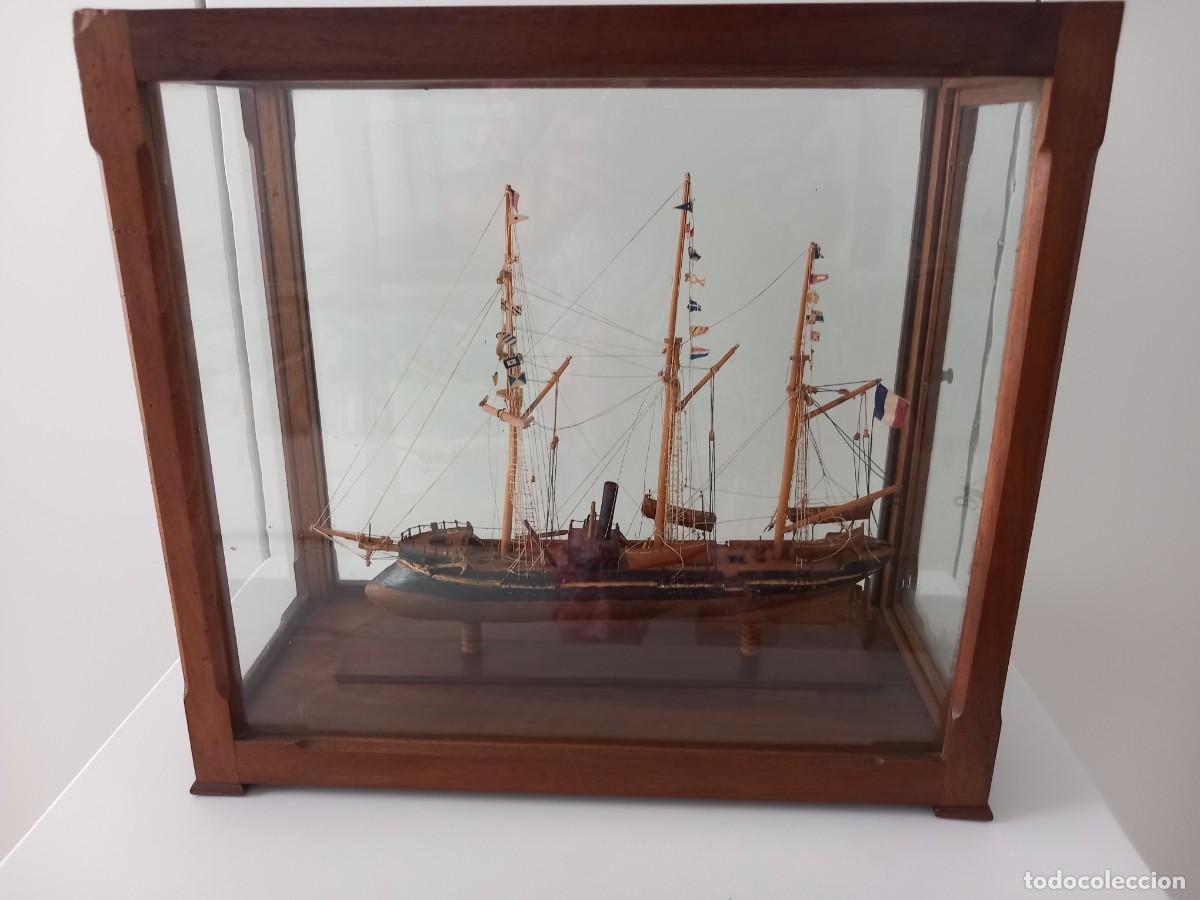 Antig&uuml;edades: Maqueta de barco con vitrina - Foto 5