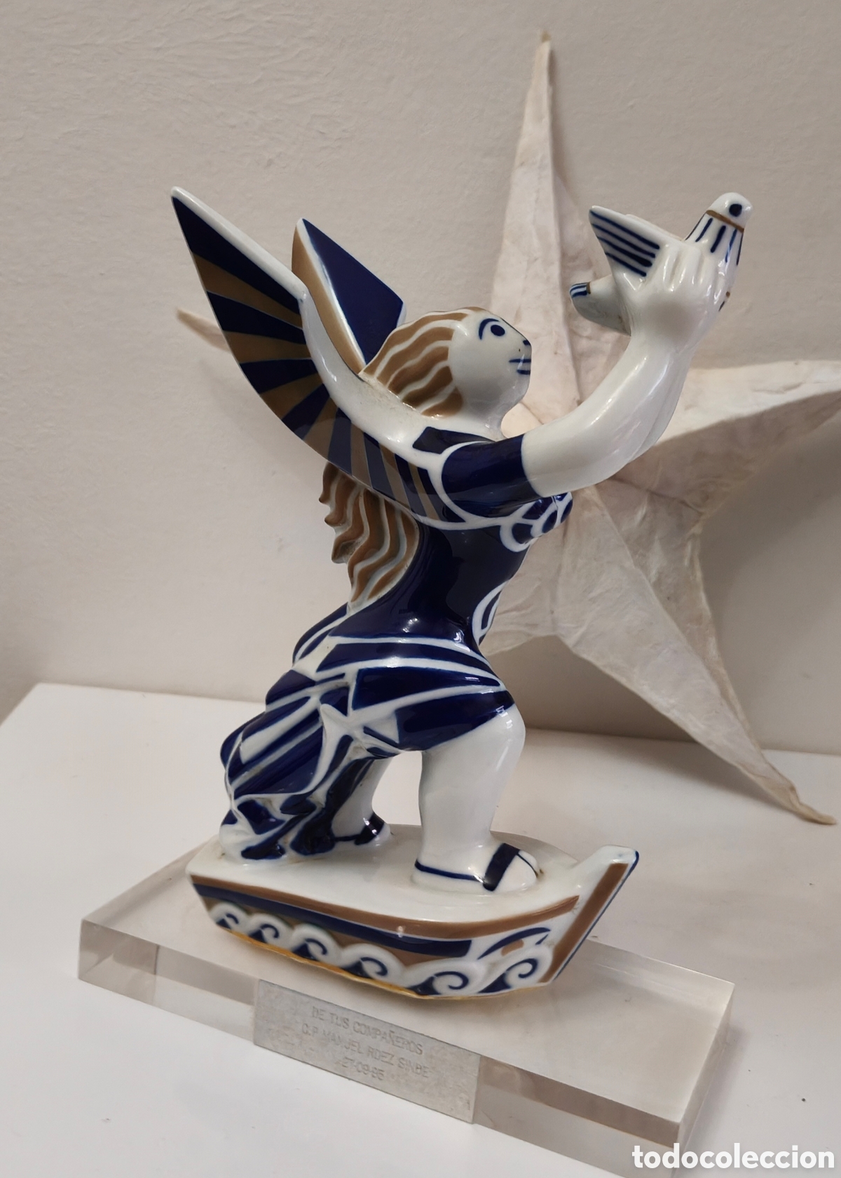 Antig&uuml;edades: Sargadelos Figura de porcelana - &Aacute;ngel de la Victoria - Serie Limitada Numerada 620/5000