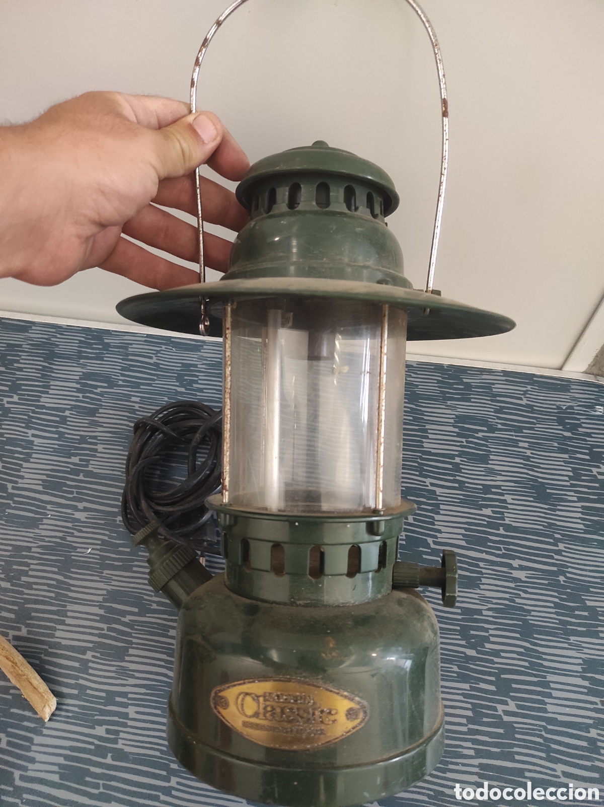 Antig&uuml;edades: Linterna de cable estilo Coleman - Foto 4