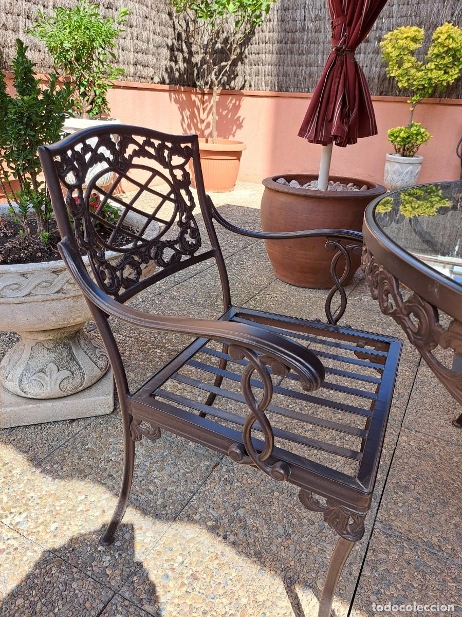 Antig&uuml;edades: conjunto mesa y 4 sillas jard&iacute;n Kettal