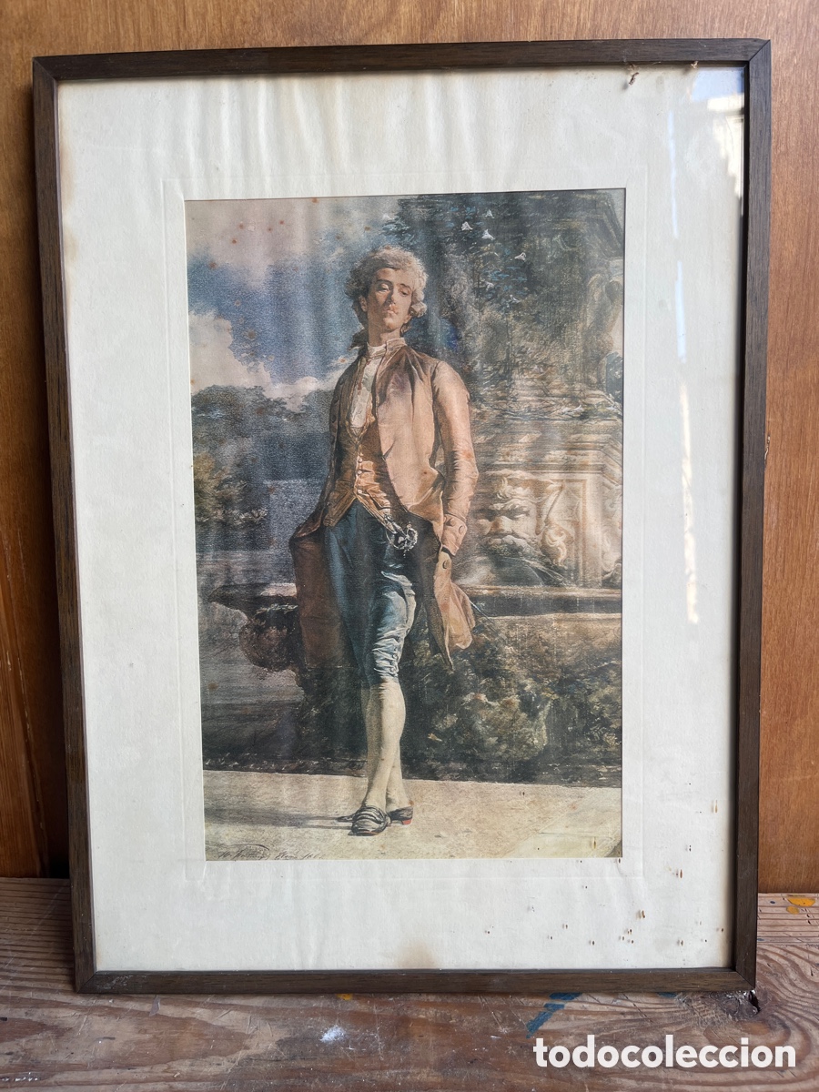 Antig&uuml;edades: L&aacute;mina antigua de Mari&agrave; Fortuny- Il Contino