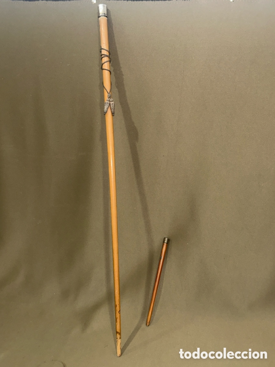 Antiques: CONJUNTO DE BASTONES DE MANDO DE ALCALDE CON EMPU&Ntilde;ADURA EN PLATA Y MADERA *VER FOTOS*