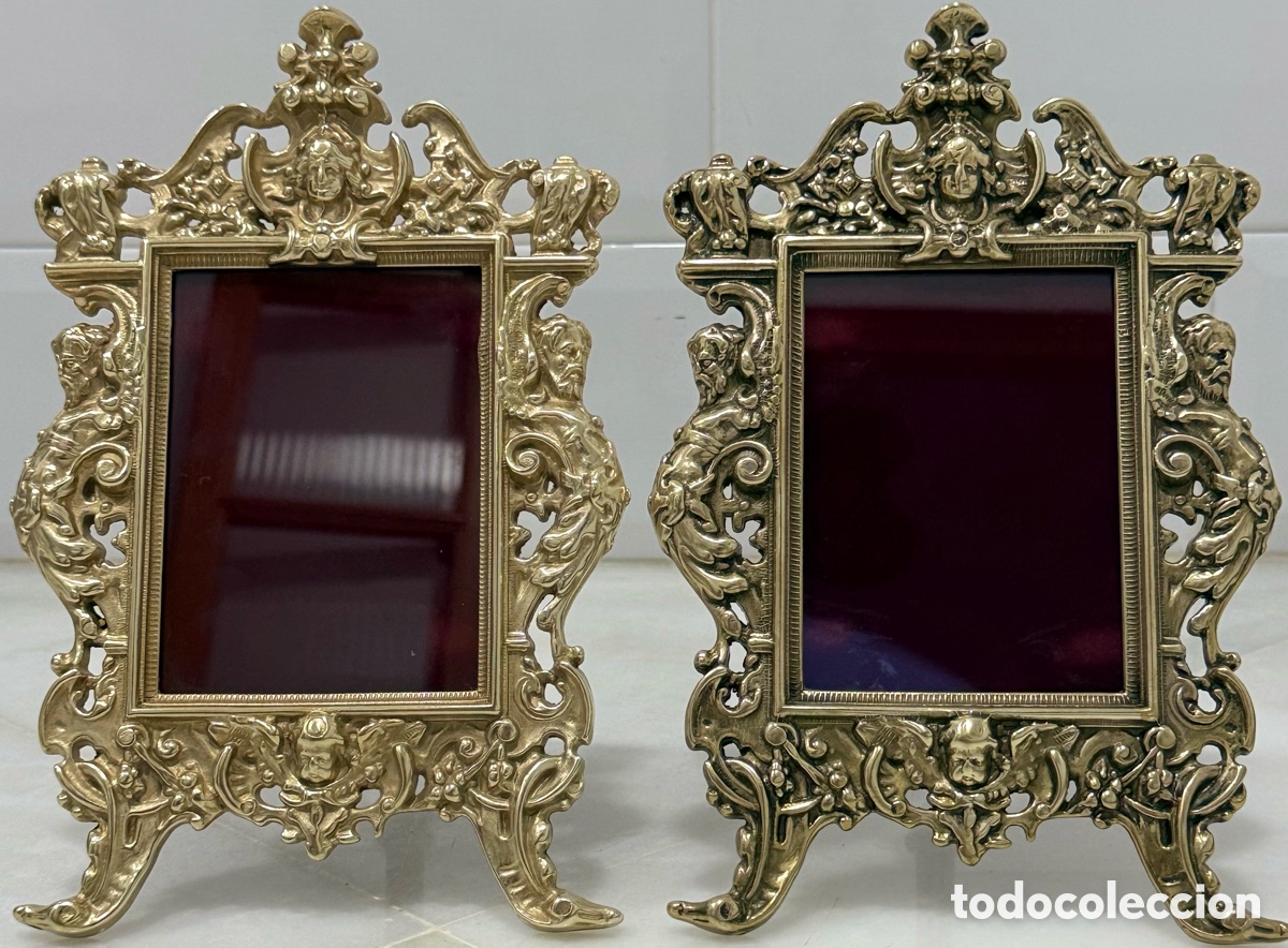 Antiguidades: ANTIGUOS MARCOS PORTAFOTOS BRONCE FRANCIA