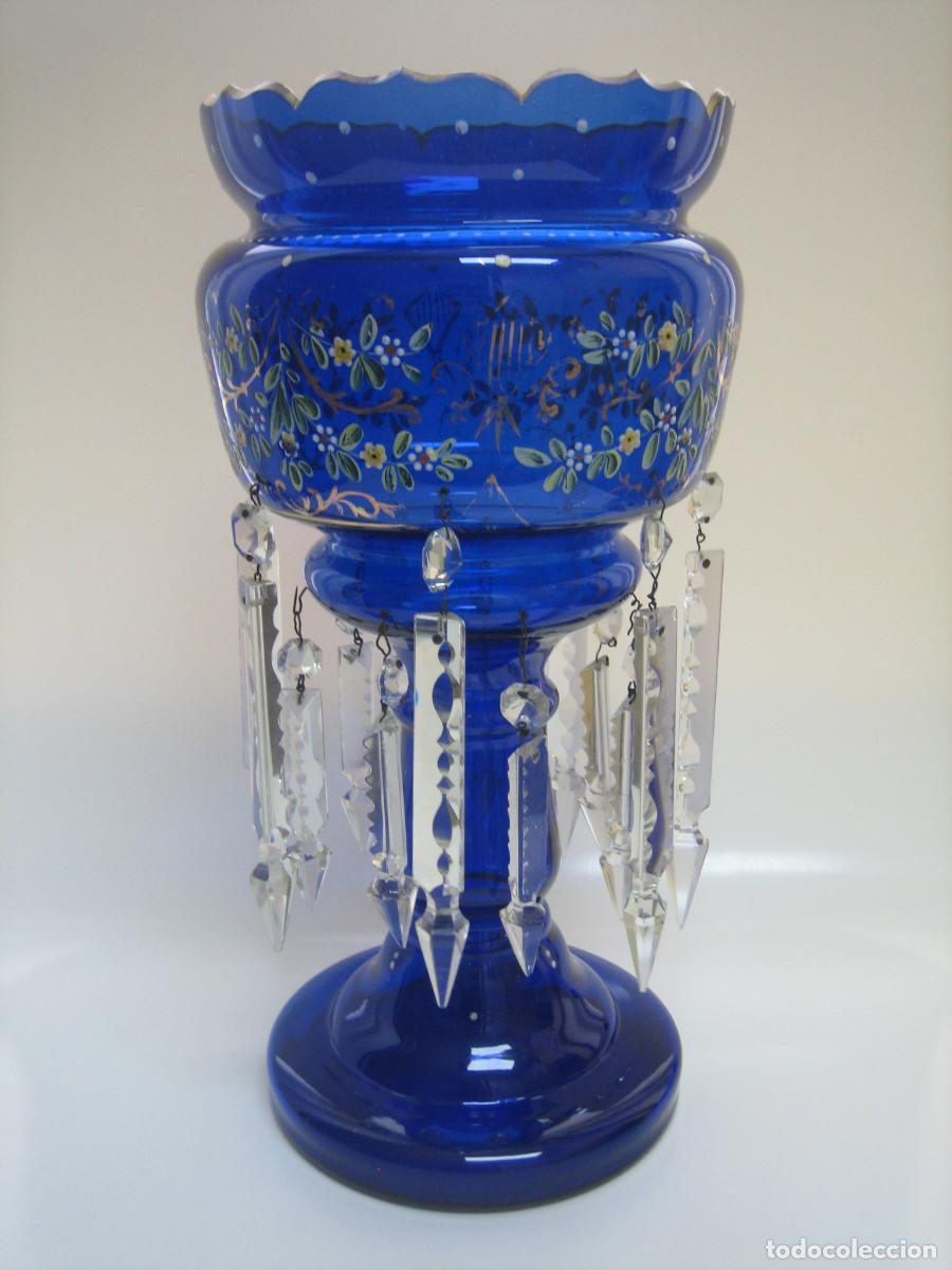 Antig&uuml;edades: CANDELERO. CRISTAL DE BOHEMIA. SIGLO XIX. ALTURA 37,5 CM...................... CON DESCUENTO DEL 50%