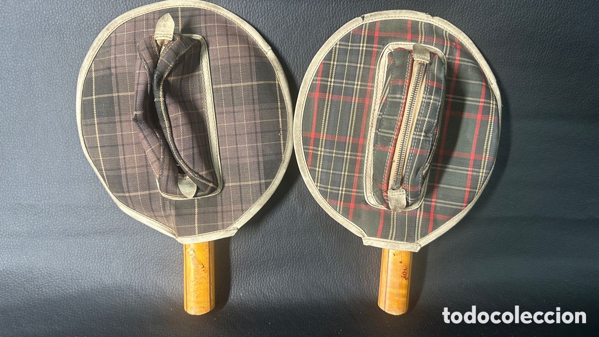Antig&uuml;edades: PAREJA DE RAQUETAS DE PING PONG