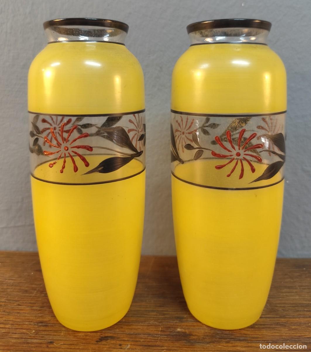 Antig&uuml;edades: Pareja de jarrones Art-Nouveau principios siglo XX