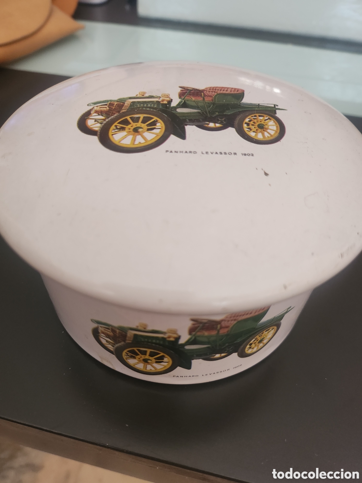 Antig&uuml;edades: Caja hojalata coche Panhard Levassor 1902