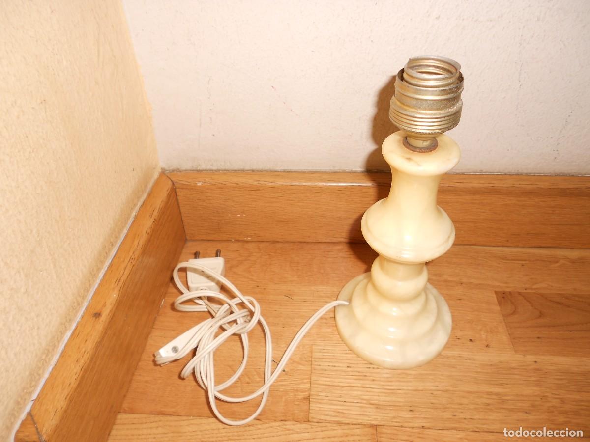 Antiquit&eacute;s: PIE de LAMPARA de ALABASTRO ( Antiguo 20 cm de alto ) - 1&euro;y+