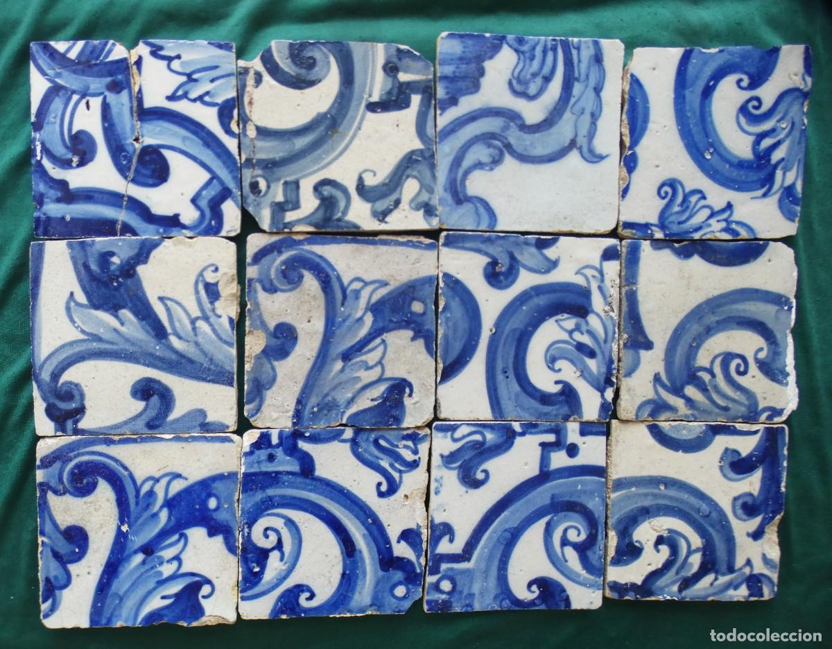 Antiques: Azulejo, Azulejos Patchwork Portugal siglo 18/19