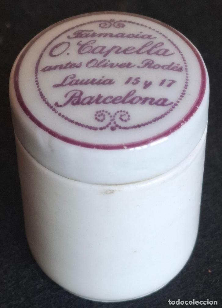 Antig&uuml;edades: (PUB-260900)ANTIGUO Y PEQUE&Ntilde;O BOTE DE PORCELANA. FARMACIA CAPELLA. ANT. OLIVER ROD&Eacute;S