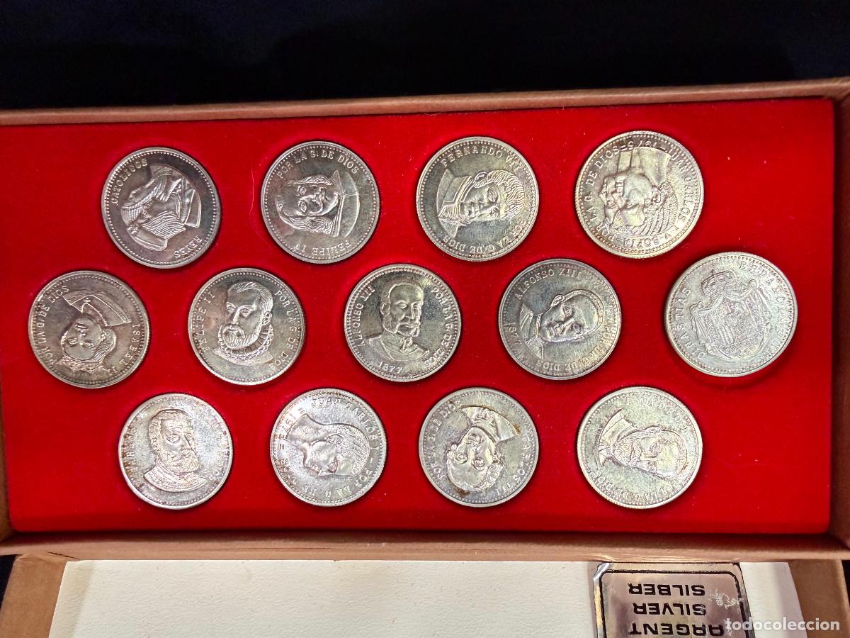 Antig&uuml;edades: ESTUCHE CON ARRAS DE BODA DE PLATA CON MONEDAS ESPA&Ntilde;OLAS - Foto 2