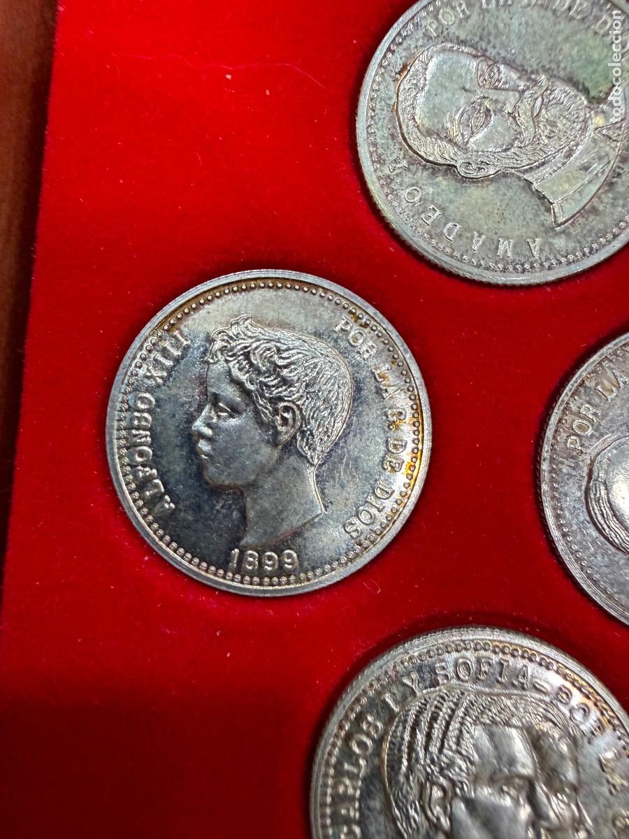 Antig&uuml;edades: ESTUCHE CON ARRAS DE BODA DE PLATA CON MONEDAS ESPA&Ntilde;OLAS - Foto 4