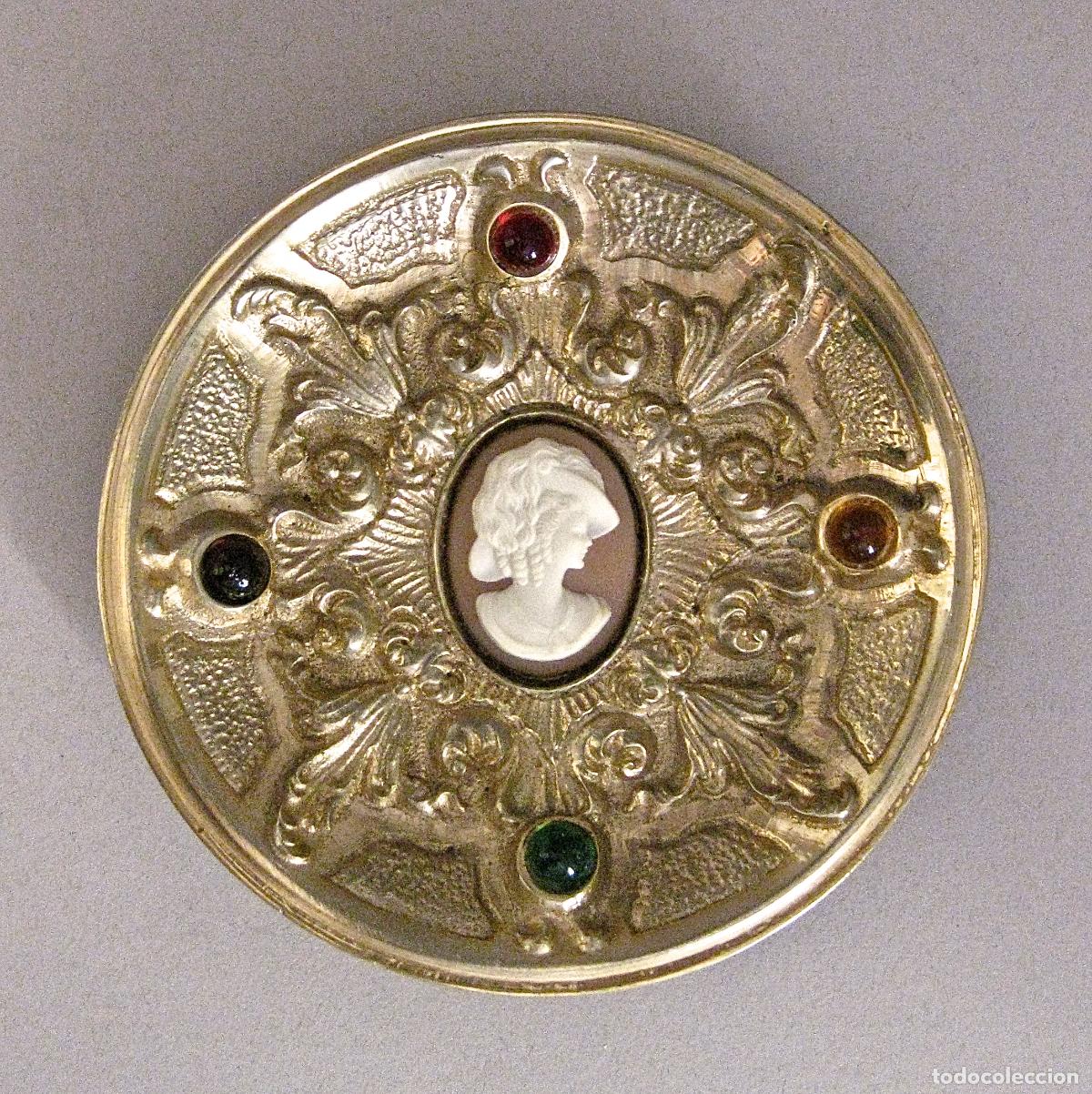 Antiguidades: VACIA BOLSILLOS FRANCES DE BRONCE DORADO Y CAMEO DE MARFIL * S. XIX