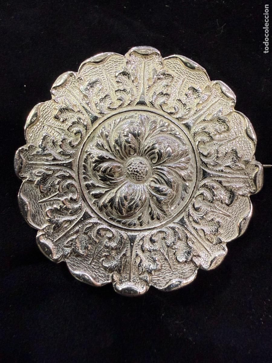 Antig&uuml;edades: PRECIOSO BROCHE DE PLATA - MEDIDA 4,5 CM