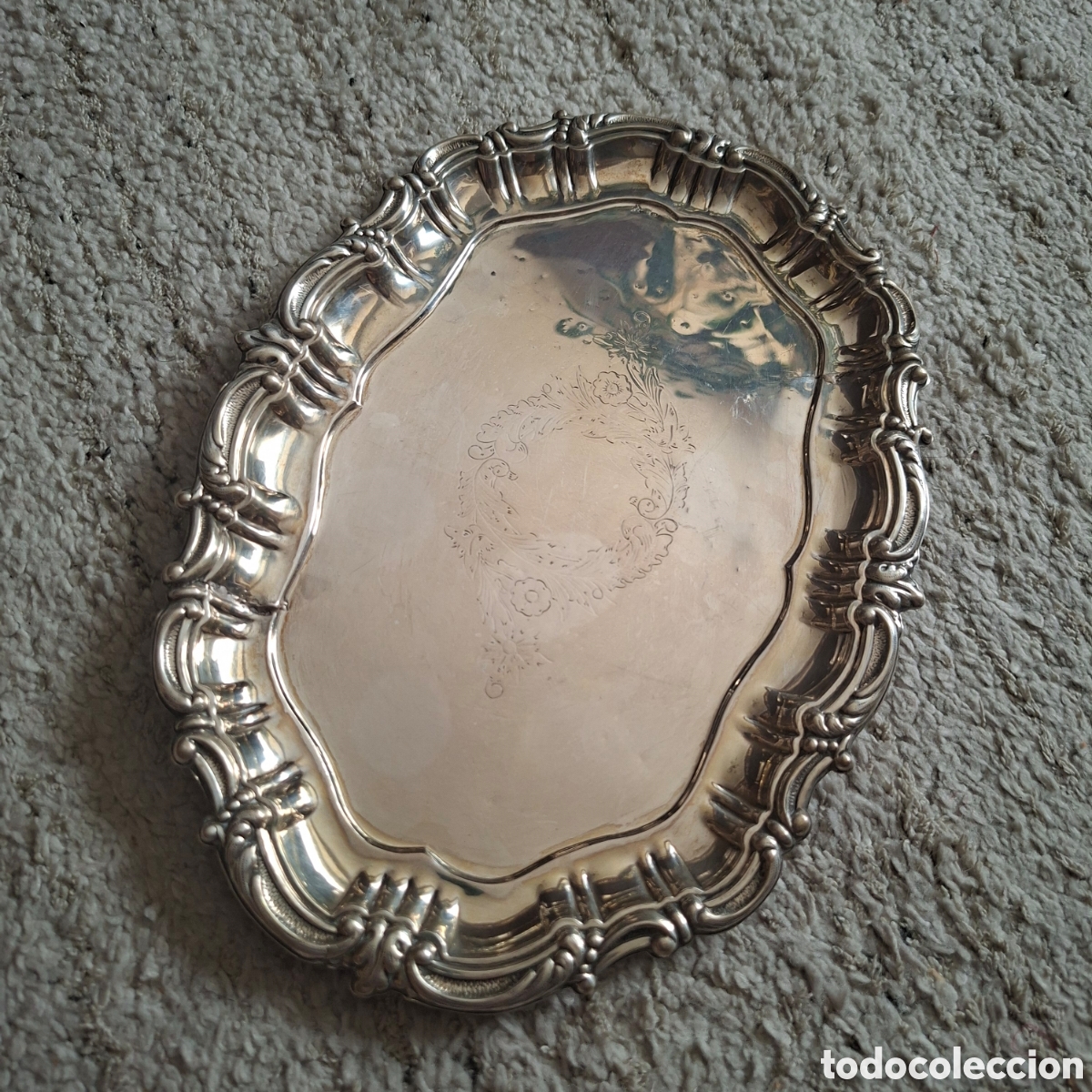 Antig&uuml;edades: Bandeja / Alhajero de Plata de Ley - Prestigiosa Casa YANES - Contraste YZ y Estrella - 206 g