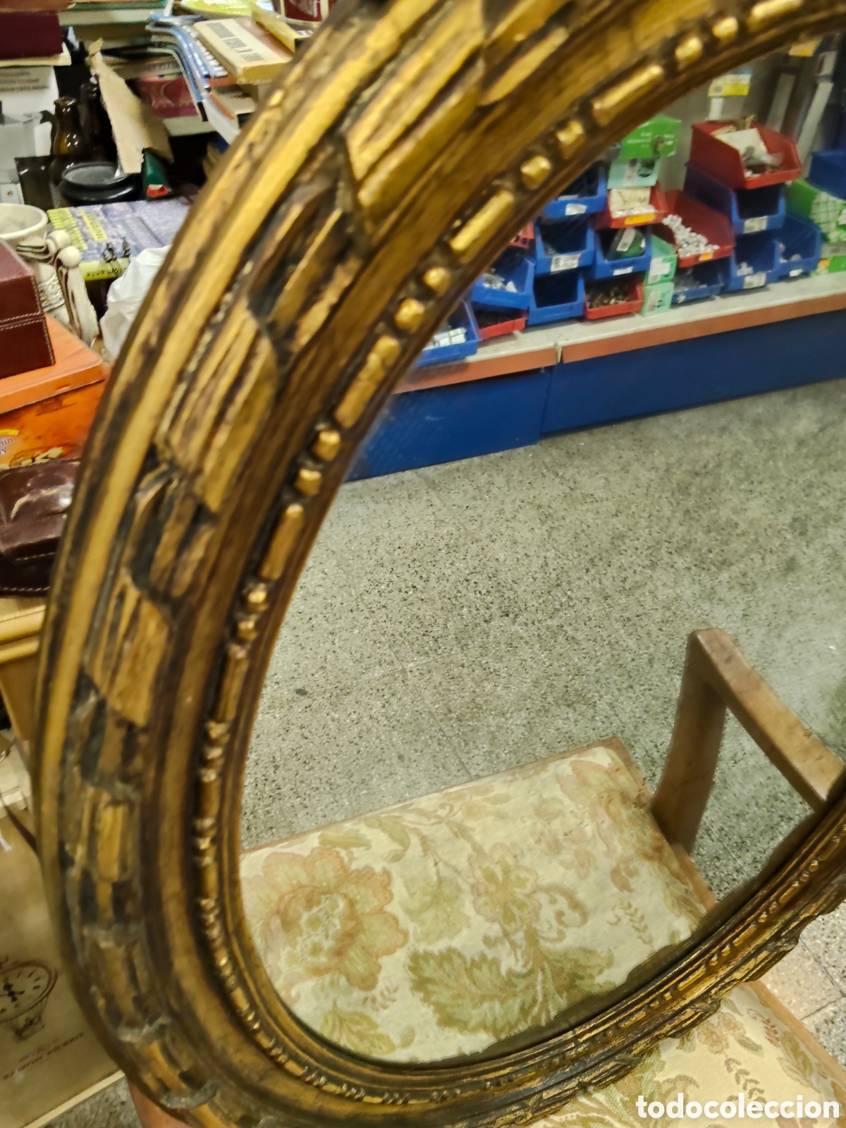 Antig&uuml;edades: Magn&iacute;fico espejo ovalado - Foto 2