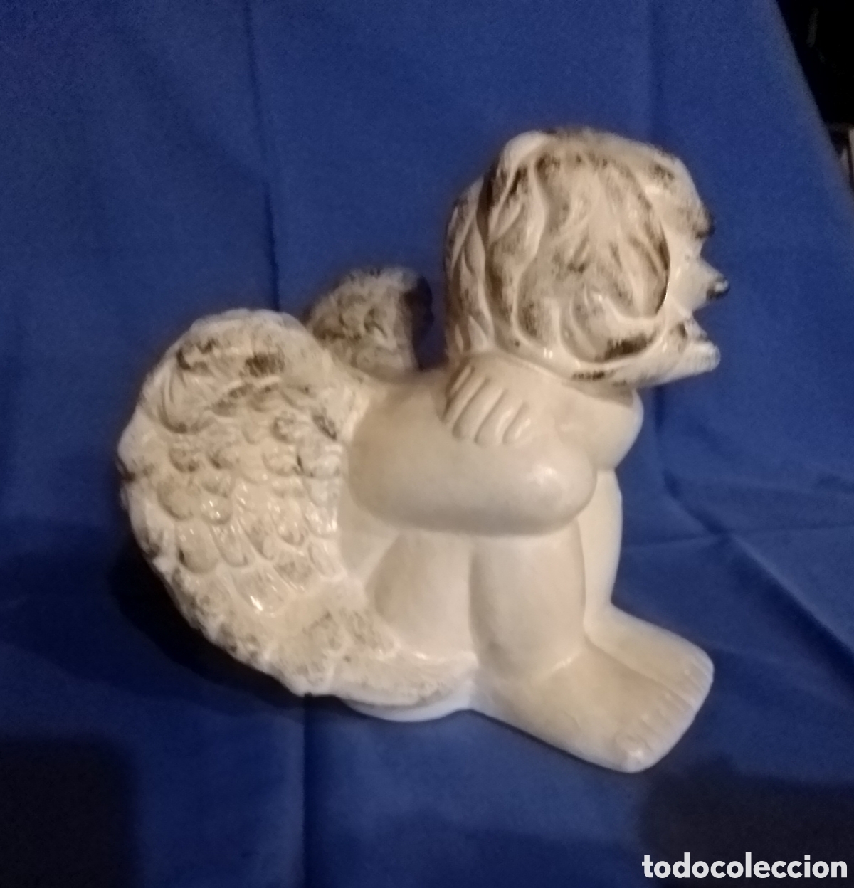 Antig&uuml;edades: Figura de angelito de porcelana