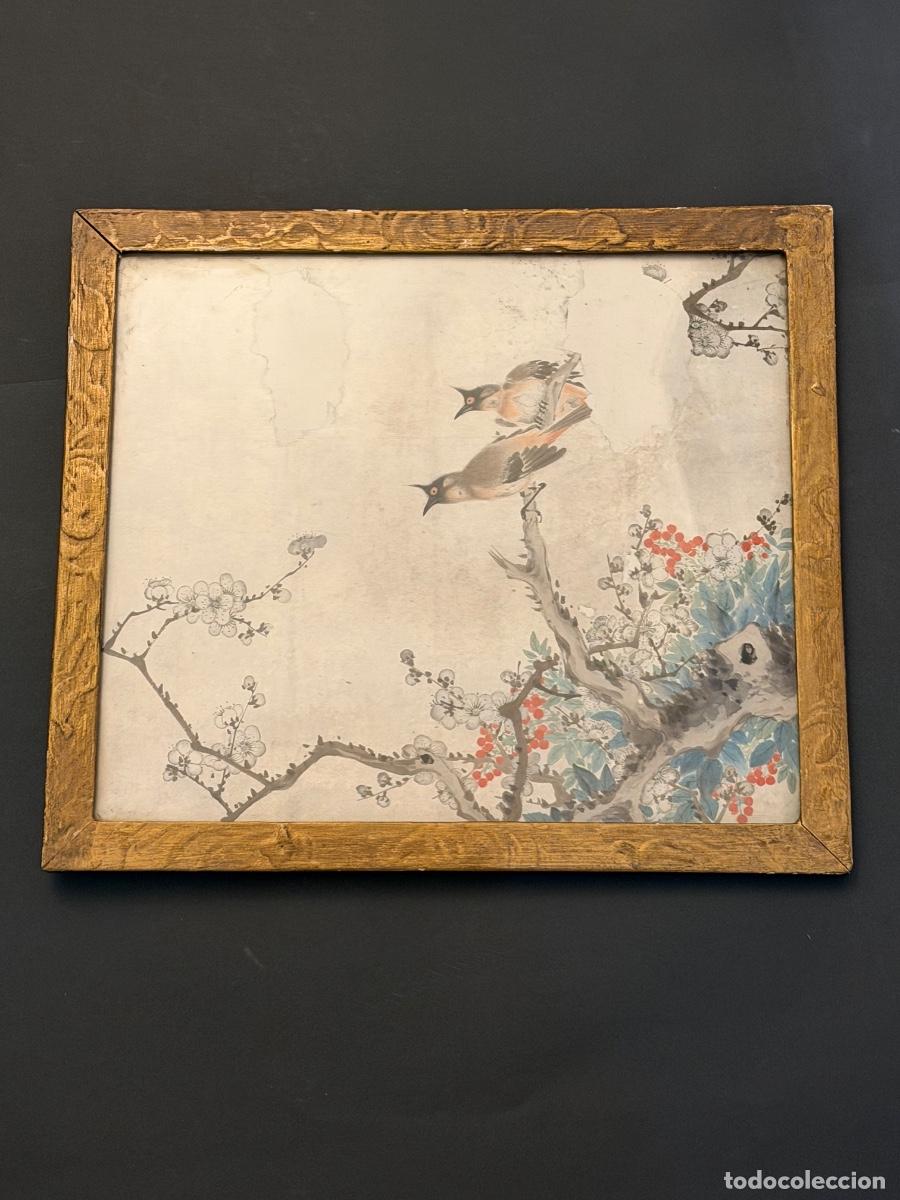 Antig&uuml;edades: ANTIGUO CUADRO PINTURA CHINA SIGLO XIX ENMARCADO