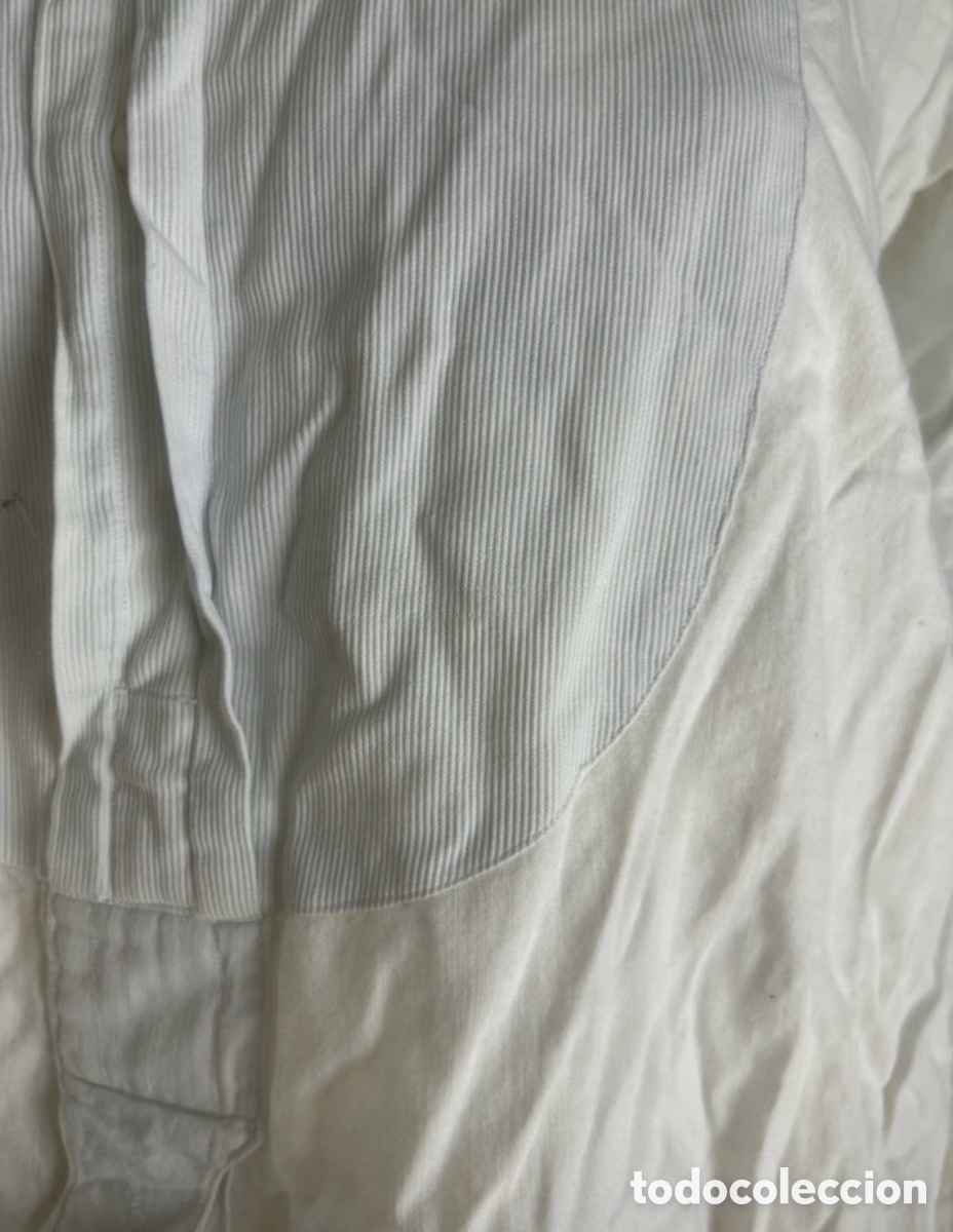 Antig&uuml;edades: Ropa antigua camisa de lino y algod&oacute;n - Foto 3
