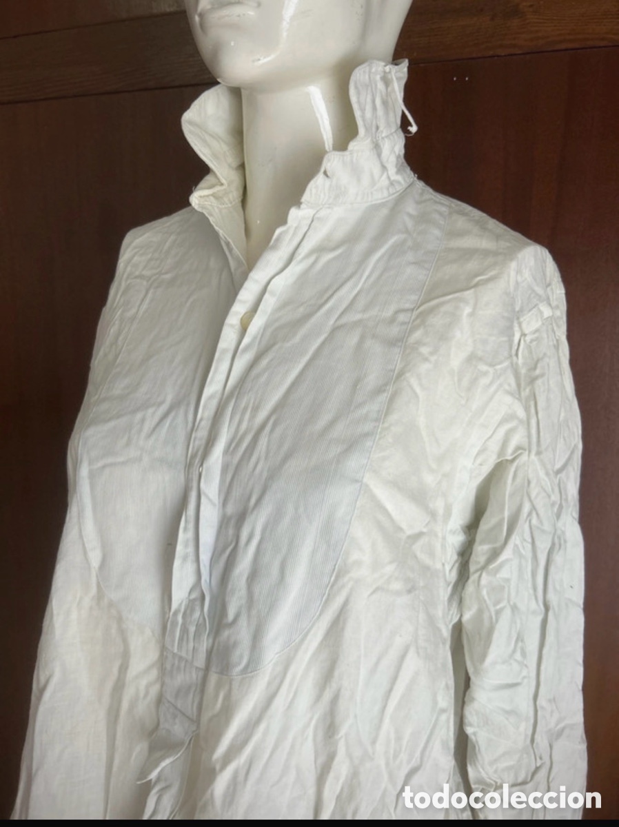Antig&uuml;edades: Ropa antigua camisa de lino y algod&oacute;n