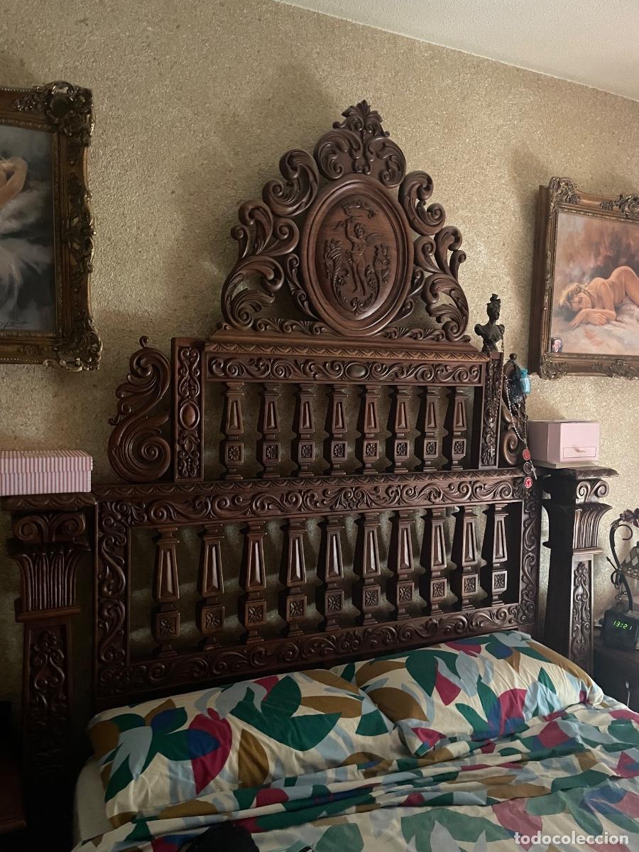 Antig&uuml;edades: cabecero de cama de 150 cm madera de eucalipto