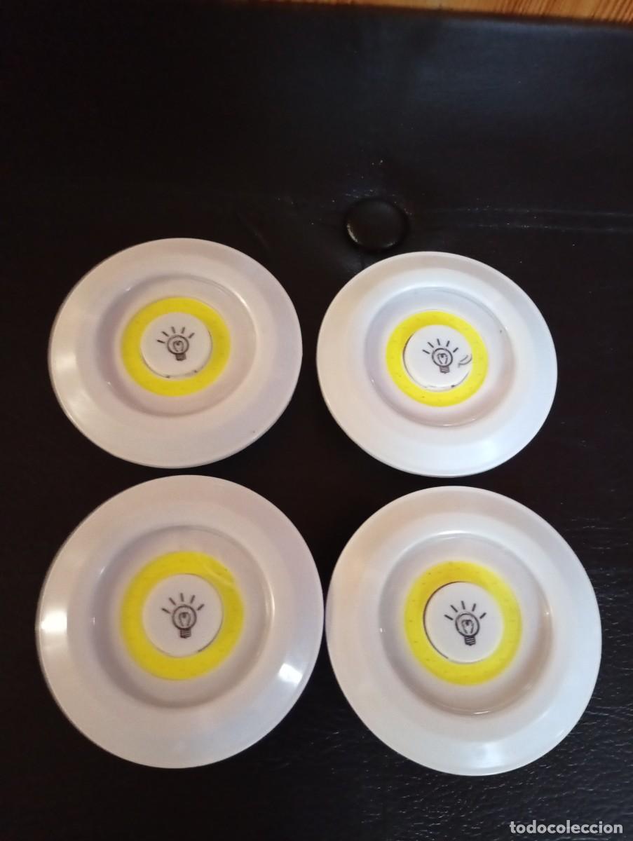 Antiques: lote de cuatro focos led con mando a distancia