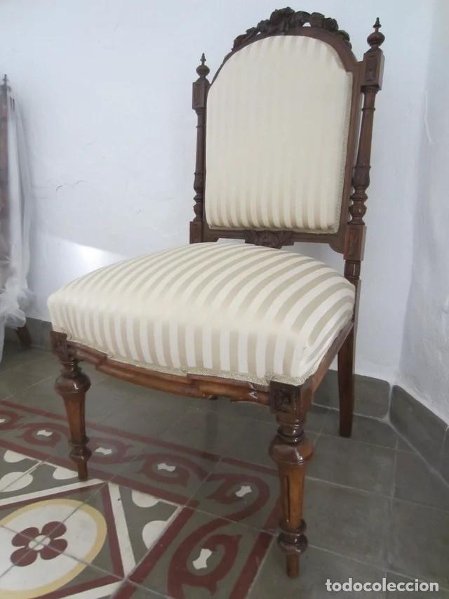 Antig&uuml;edades: Conjunto de Sillerr&iacute;a Isabelino Restaurado - Foto 4