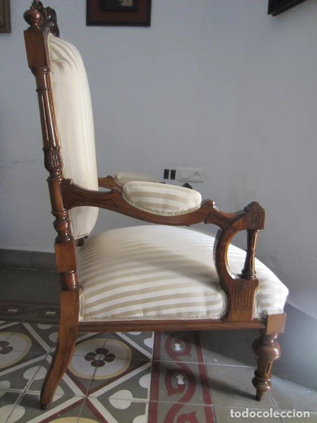 Antig&uuml;edades: Conjunto de Sillerr&iacute;a Isabelino Restaurado - Foto 5