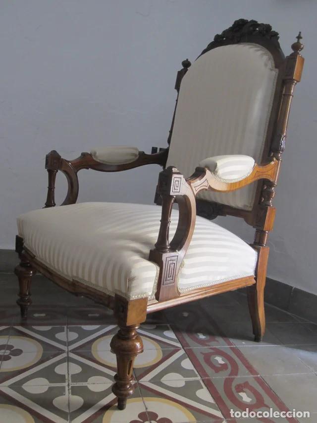 Antig&uuml;edades: Conjunto de Sillerr&iacute;a Isabelino Restaurado - Foto 6