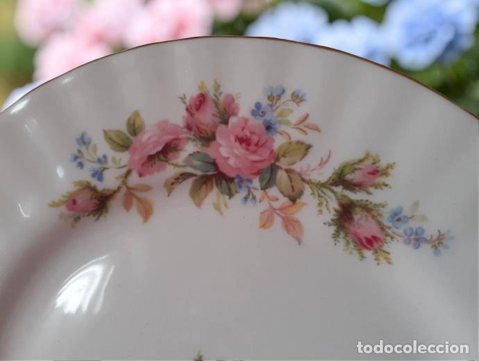 Antig&uuml;edades: Plato de postre 18 cm Royal Albert Moss Rose - Foto 3