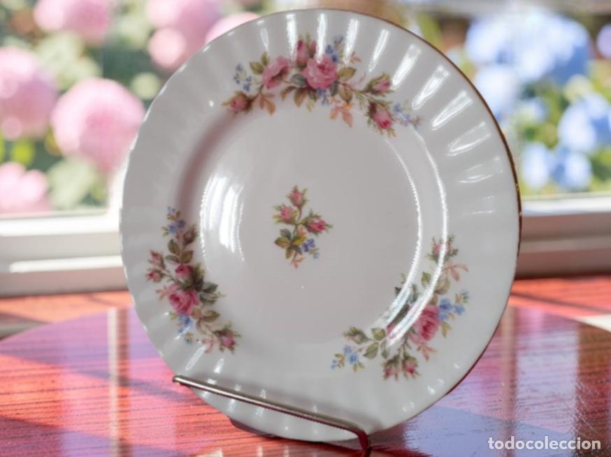 Antig&uuml;edades: Plato de postre 18 cm Royal Albert Moss Rose - Foto 1