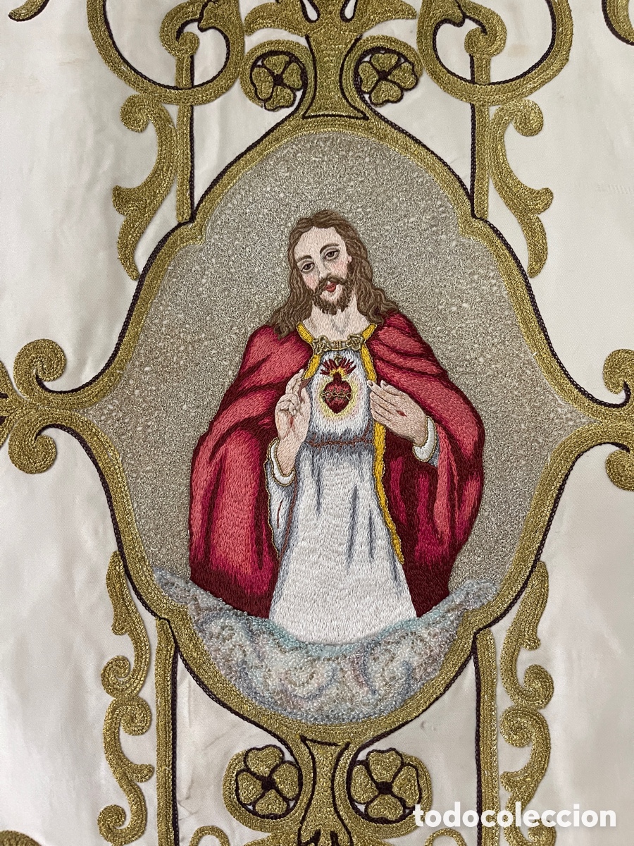 Antig&uuml;edades: Casulla sacerdote bordada en oro - Foto 8