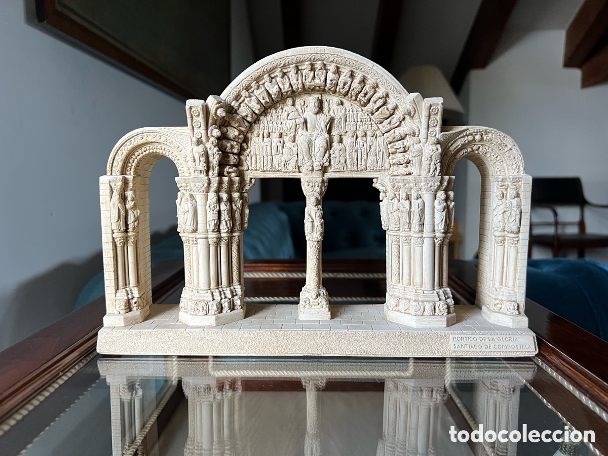 Antig&uuml;edades: P&oacute;rtico de la Gloria - Santiago de Compostela, r&eacute;plica Colecci&oacute;n Euro-Monumenta, hecho a mano en Esp