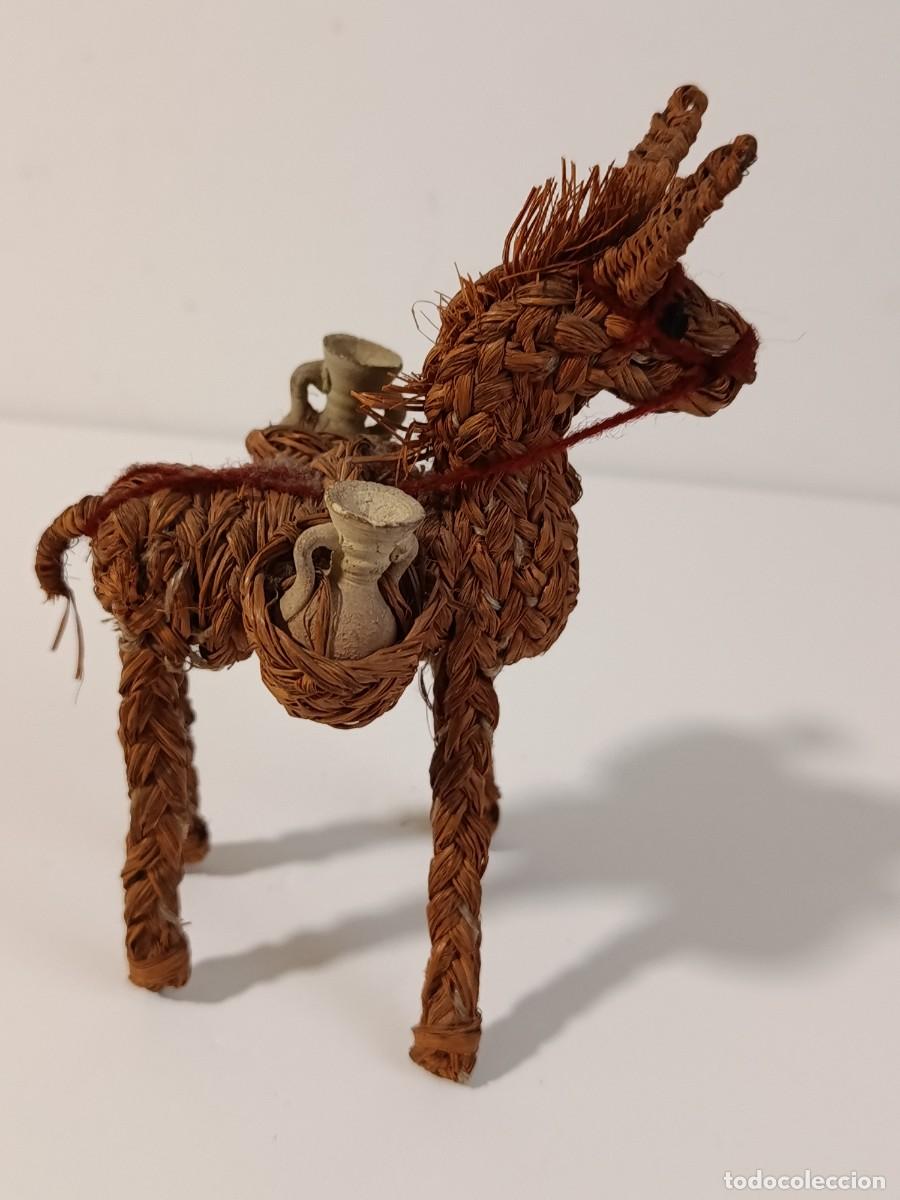 Antig&uuml;edades: BURRITO ANTIGUO HECHO DE ESPARTO.BURRO