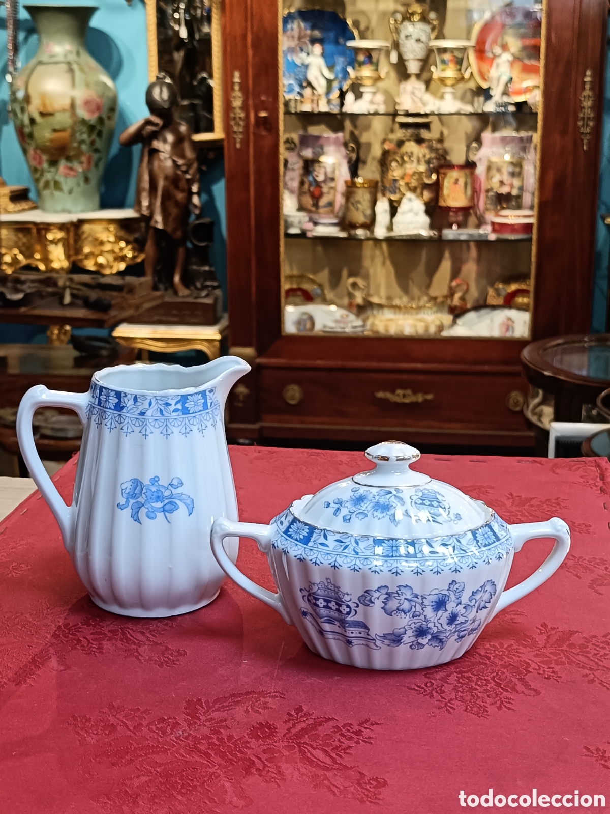 Antig&uuml;edades: JUEGO DE 2 PIEZAS AZUCARERO Y LECHERA PORCELANA BAVARIA.