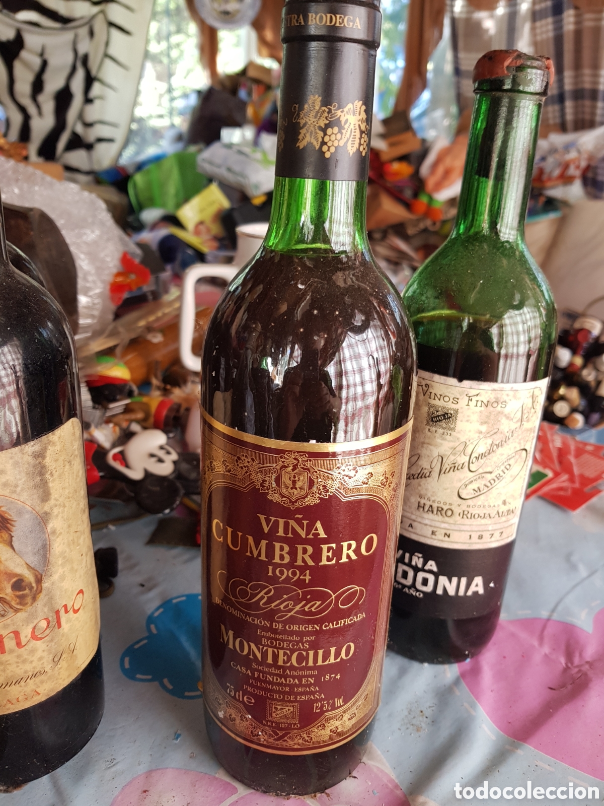 Antig&uuml;edades: ANTIGUA BOTELLA DE VINO VI&Ntilde;A CUMBRERO 1994 MONTECILLO