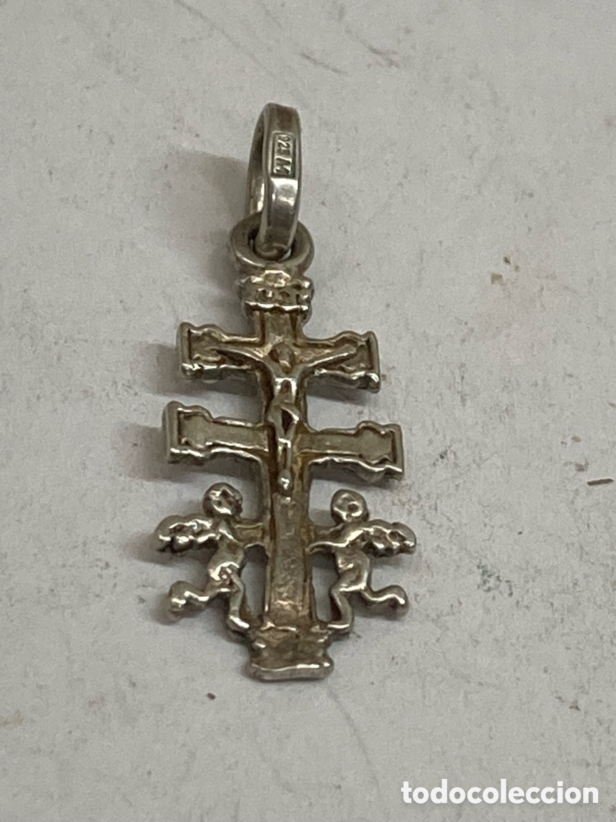 Antig&uuml;edades: Cruz de plata religiosa C640 - Foto 1