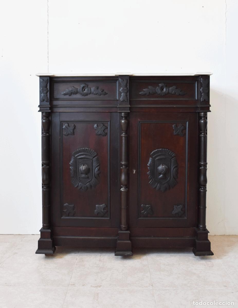 Oggetti Antichi: Mueble recibidor entredos antiguo tallado