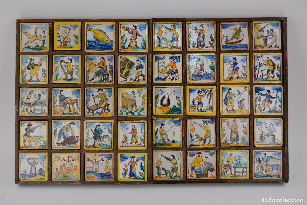 Antiques: Plaf&oacute;n de azulejos de cer&aacute;mica, Arts i Oficis, siglo XX.